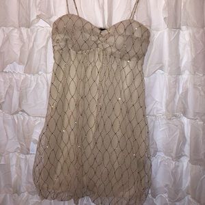 🌙White & Gold formal dress